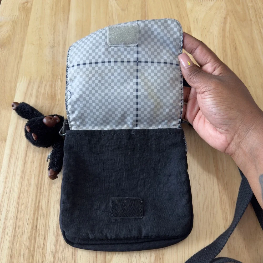 Kipling‎ Women Eldorado Crossbody Bag Small Black Monkey Keychain Messenger
